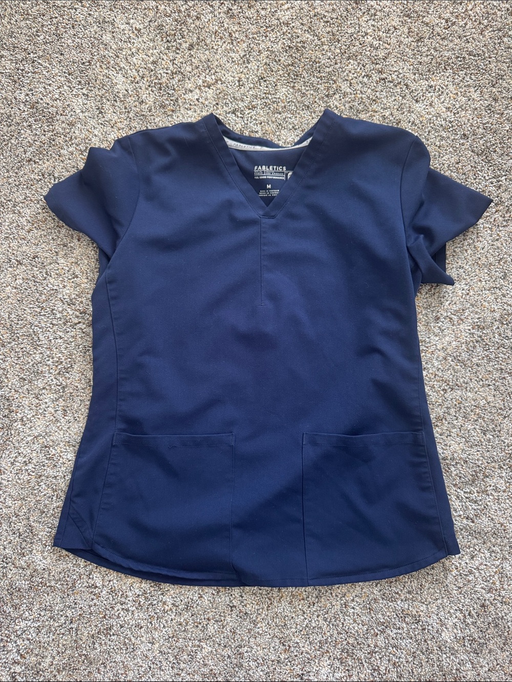 Fabletics Women's Navy V-Neck Medical Scrub Top
